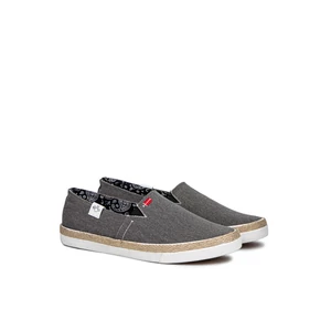 Szürke Vászon Férfi Slip-On