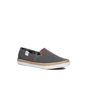 Szürke Vászon Férfi Slip-On