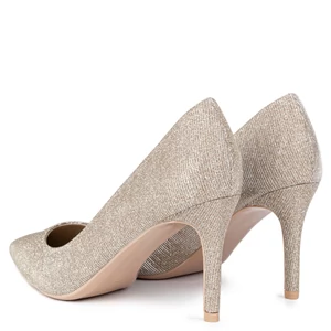 Arany Színű Csillámos Magassarkú 