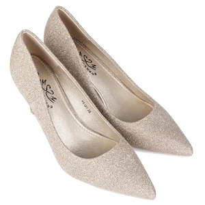 Arany Színű Csillámos Magassarkú 