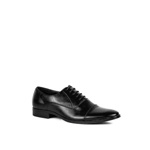 LD Fekete Férfi Fűzős Műbőr Elegáns Alkalmi Cipő
