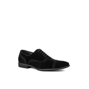 Goer Fekete Férfi Fűzős Művelúr Elegáns Alkalmi Cipő