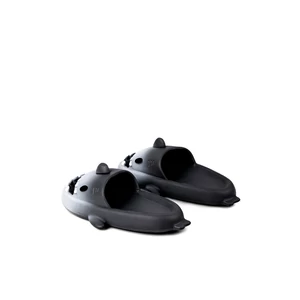 Fekete-Szürke Férfi Cápa Alakú Papucs
