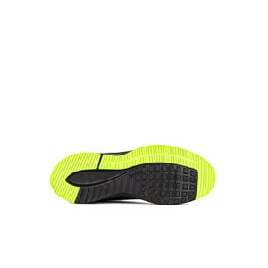 Fekete-Neonzöld Fűzős Textil Férfi Sneaker