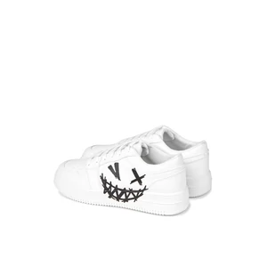 Fehér Műbőr Férfi Sneaker Mintával