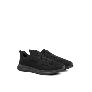 Fekete Fűzős Textil Férfi Nagy Méretű Sneaker