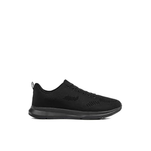 Fekete Fűzős Textil Férfi Nagy Méretű Sneaker