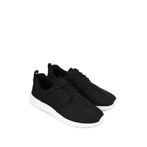 Fekete-Fehér Fűzős Textil Férfi Sneaker