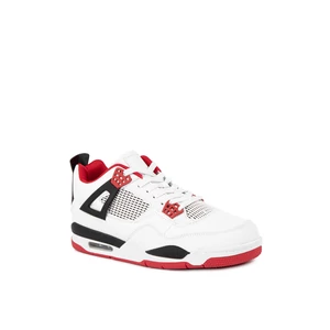 Fehér-Piros Férfi Műbőr Sneaker