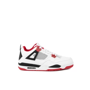 Fehér-Piros Férfi Műbőr Sneaker