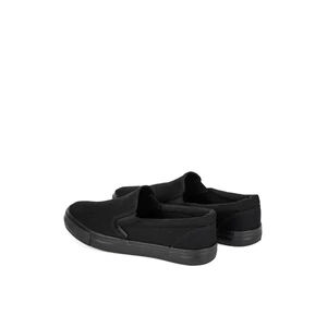 Fekete Vászon Férfi Slip-On