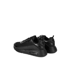 Fekete Férfi Fűzős Sneaker