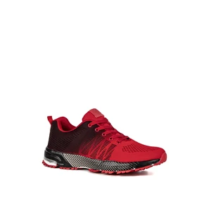 Fekete-Piros Férfi Fűzős Sneaker