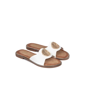 Bosido Fehér Műbőr Papucs