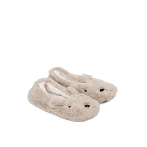 Ollike Bézs Maci Alakú Puha Női Mamusz