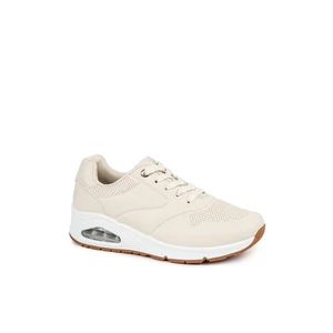 Yesmile Bézs Magasított Sarkú Női Sneaker
