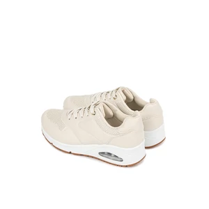 Yesmile Bézs Magasított Sarkú Női Sneaker