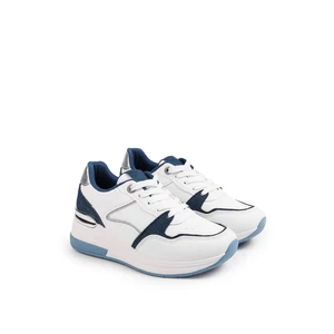 Fehér és Farmer Színű Műbőr Sneaker