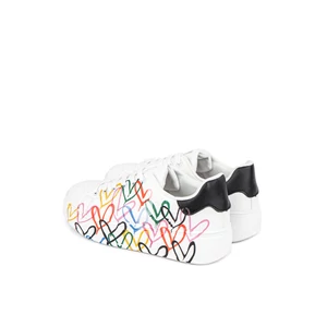 Seastar Fekete-Fehér Női Sneaker Szívecske Mintával