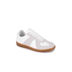 Bosido Fehér-Szürke Divatos Női Műbőr Sneaker