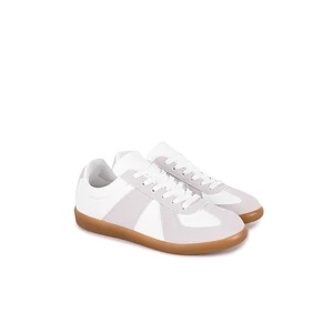 Bosido Fehér-Szürke Divatos Női Műbőr Sneaker