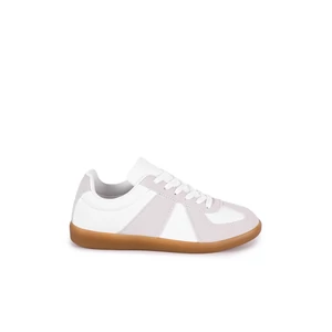 Bosido Fehér-Szürke Divatos Női Műbőr Sneaker