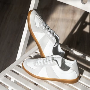 Bosido Fehér-Szürke Divatos Női Műbőr Sneaker
