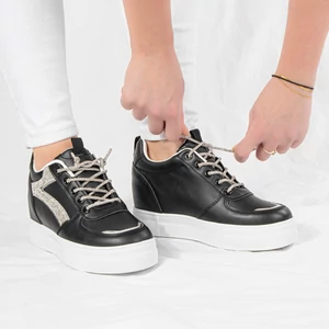 Comer Fehér Rejtett Magassarkú Sneaker Strasszköves Díszítéssel