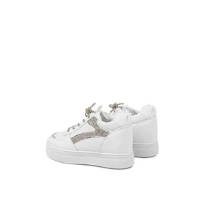 Comer Fehér Rejtett Magassarkú Sneaker Strasszköves Díszítéssel
