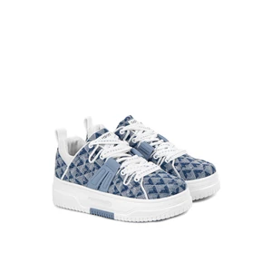 Világos Farmerkék Mintás Sneaker