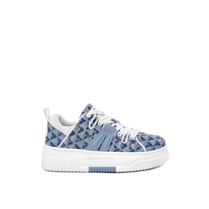 Világos Farmerkék Mintás Sneaker