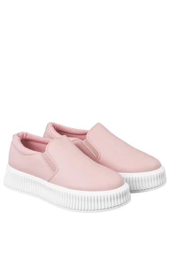 Platformos Rózsaszín Műbőr Női Slip On