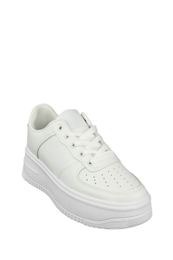 Fehér Platformos Fűzős Sneaker
