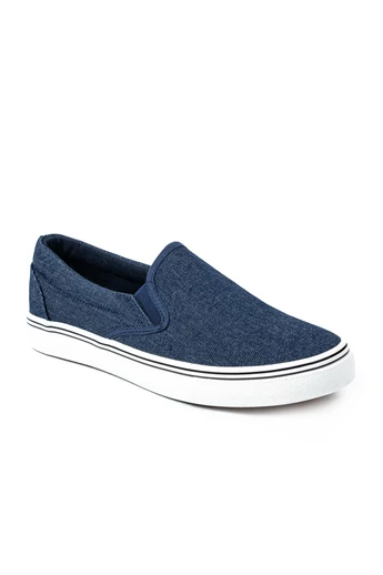 LINIX Farmerkék Vászon Férfi Slip-On 