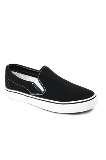 LINIX Fekete Vászon Férfi Slip-On 