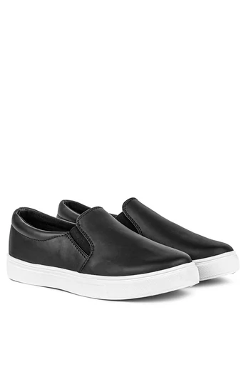 Yolera Fekete-Fehér Női Műbőr Slip-on