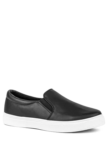Yolera Fekete-Fehér Női Műbőr Slip-on