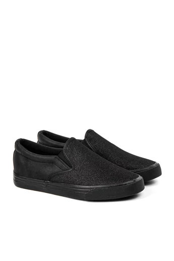 Yesmile Fekete csillogós Slip-on