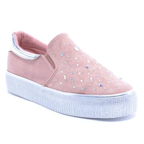 Rózsaszín Női Művelúr Slip-On Rózsaszín Női Művelúr Slip-On
