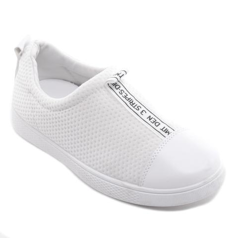Női Fehér Gumis Slip-On Női Fehér Gumis Slip-On