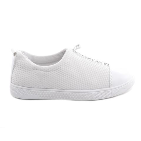 Női Fehér Gumis Slip-On Női Fehér Gumis Slip-On