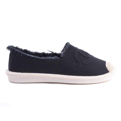 Női Fekete Szövet Slip-On Női Fekete Szövet Slip-On