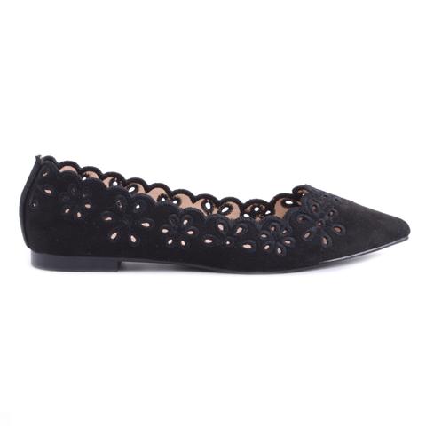 Fekete Női Művelúr Balerina Cipő Fekete Női Művelúr Balerina Cipő