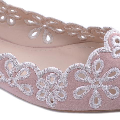 Rózsaszín Női Művelúr Balerina Cipő Rózsaszín Női Művelúr Balerina Cipő