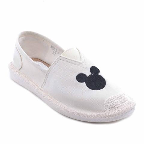 Női Fehér Vászon Slip-On Női Fehér Vászon Slip-On