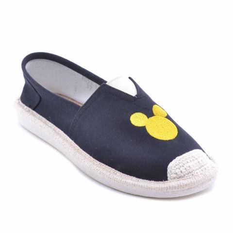 Női Fekete Vászon Slip-On Női Fekete Vászon Slip-On