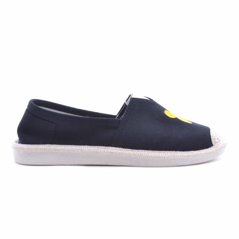 Női Fekete Vászon Slip-On Női Fekete Vászon Slip-On