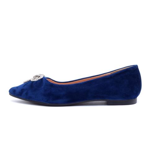 Kék masnis művelúr balerina cipő Kék masnis művelúr balerina cipő