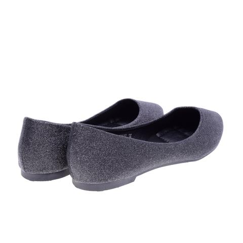Fekete csillogós műbőr balerina cipő Fekete csillogós műbőr balerina cipő