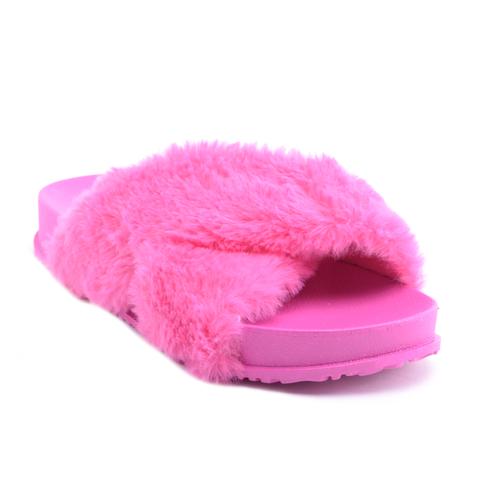 Női Szőrmés Papucs Pink Női Szőrmés Papucs Pink